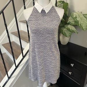 ZARA TWEED COLLARD MINI DRESS SIZE S